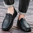 thumbnail image 6 of Mens Casual Moccasins Comfortable Breathable Non-slip Loafers Retro Lightweight Flat Driving Shoes Black 11 US, 6 of 7