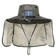 thumbnail image 1 of Solar Powered Fan Hat with USB Charging - UPF 50+ Wide Brim Sun Hat for Outdoor Fishing, Lightweight Breathable Men's Hat with One Solar Fans & Neck Flap Protection, 1 of 3
