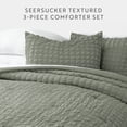 thumbnail image 6 of Seersucker Textured Comforter Set Plush All-Season Down Alternative Bedding - Comfort Canopy, 6 of 18