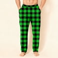 thumbnail image 2 of Dwelliawo Cute Pajama Pants Comfy Christmas Pajama Pants Matching Halloween Pajamas Christmas Plaid Pajama Bottom Baggy Checkered Drawstring Sweatpants Army Green 2XL, 2 of 6
