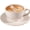 Wheat Embossed, variant on Beaded Floral Embossed 12 OZ Porcelain Latte Cup and , Cappuccino Mug for Espresso Turkish Coffee , Microwave Dishwasher Safe Christmas for Cafe