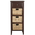 thumbnail image 2 of SAFAVIEH Michaela Nautical Side Table w/ Drawer and 3 Baskets, Cherry, 2 of 4