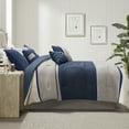 thumbnail image 5 of Madison Park Queen Palisades 7-Piece Faux Suede Comforter Set, Blue, 5 of 5