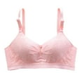 thumbnail image 1 of Gibobby Brasieres Deportivos Para Mujer Sujetador de algodón con anillo de para mujer, ropa interior de lactancia posparto antiflaccidez, con doble botón(Oro Rosa,40), 1 of 3