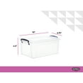 thumbnail image 3 of Superio Clear Plastic Storage Bins with Lids, Stackable Storage Container with Latches and Handles, 3 Quart, 3 of 5