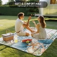 thumbnail image 4 of Beach Coastal Outdoor Rug for Patio/Deck/Porch, Non-Slip Large Area Rug 4 x 6 Ft, Summer Nautical Coral Shell Botanical Vintage Indoor Outdoor Rugs Washable Area Rugs, Camping Rug Carpet Runner, 4 of 8