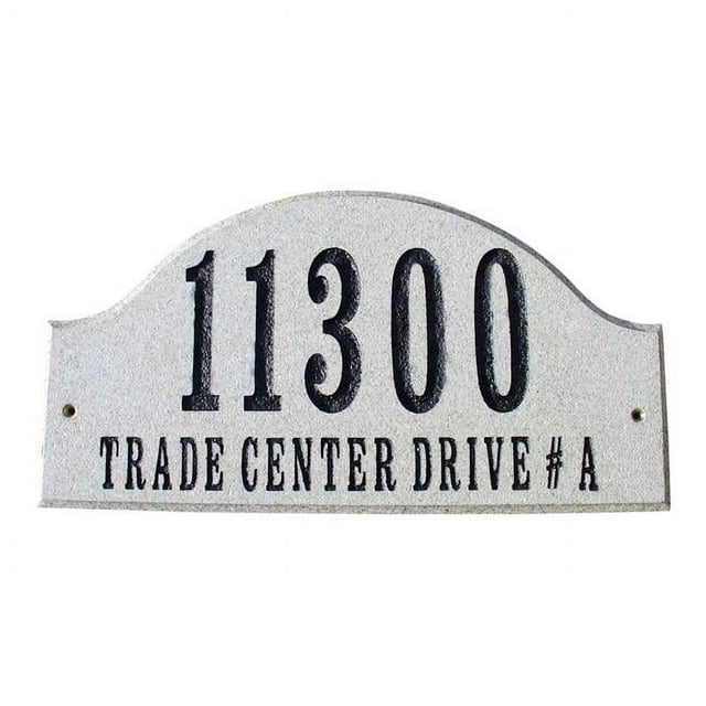 QualArc RID-4703-SN 9 in. Ridgecrest Arch Sand Granite Natural Stone Color Solid Granite Address Plaque