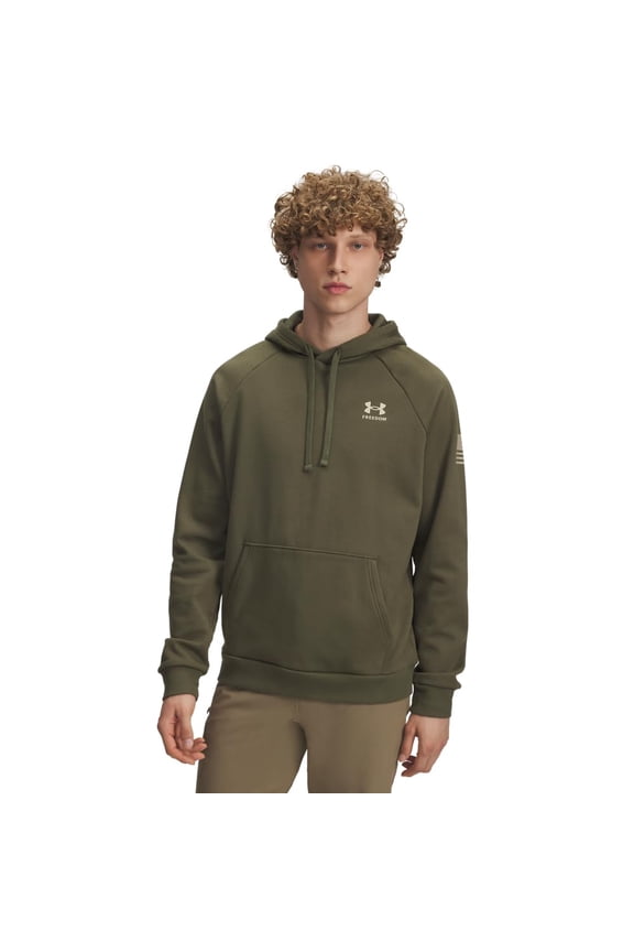 Freedom Flag Long-Sleeve Hoodie for Men - Marine OD Green - 4XL