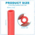thumbnail image 2 of Uxcell Pipe Insulation Foam Tube, Pool Noodles Foam Tubing Covers for Swimming Pool Handle Heat Preservation Protective Red 3/8" (10mm) ID x 3.3FT x 13/16" OD, 2 of 7
