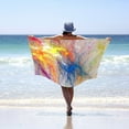 thumbnail image 5 of Clearance! Djunllk Beach Towel Oversized, Microfiber Water Absorbing Sandproof Beach Blanket, Quick Drying Double-Sided Printed Velvet Beach Towels, Multi-Purpose Beach Vacation Essentials, 5 of 6
