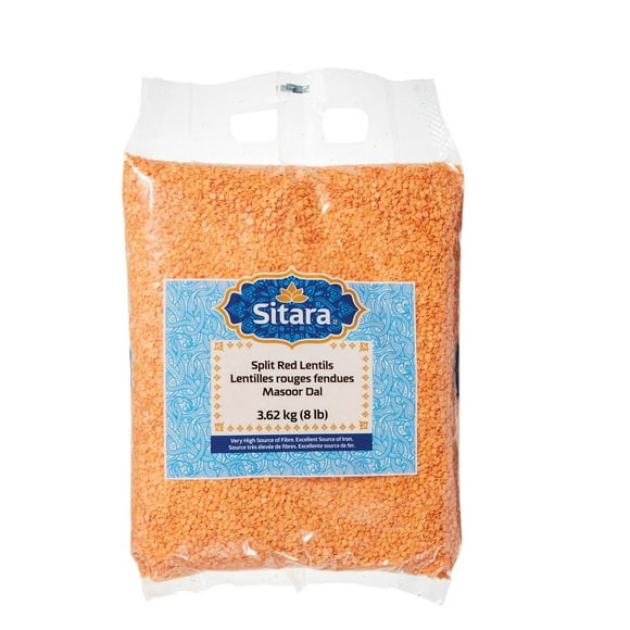 Sitara Masoor Dal Split Red Lentils, 3.62 kg (8 lb)