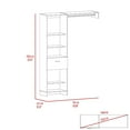 thumbnail image 5 of 150 Bedroom Closet, White Color, 5 Open Shelves, 1 Drawer, Metal Rod, Exquisite Closet System, White, Decoration, 5 of 5