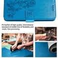 thumbnail image 2 of Galaxy S20 FE 5G Case, S20 FE Case,  Premium PU Leather Floral Embossed Hand Wrist Wireless Charging Magnetic Clasp Book Style Cards Holder Wallet Case for Samsung Galaxy S20 FE, Blue, 2 of 24