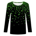 thumbnail image 4 of Chemises pour Femmes Mode Saint-Patrick Imprimé Manches Longues Col Rond Blouses pour Femmes, 4 of 5