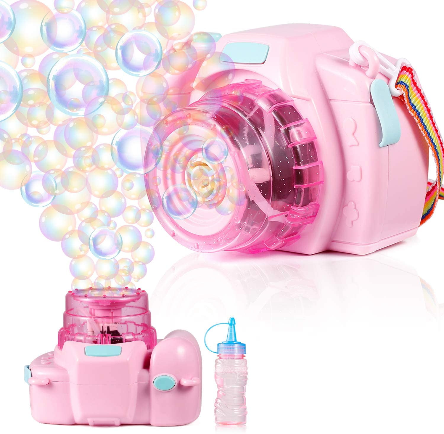 Bubble Camera Blower Machine Electric Music Flashing Light Bubble