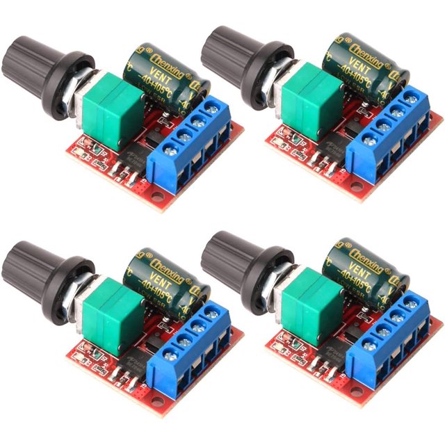 mini controladores de velocidad de motor, reguladores de velocidad PWM, interruptores PWM ajustables DC 5V-35V 5A, interruptores de velocidad variable 6V 12V 24V con luces indicadoras LED