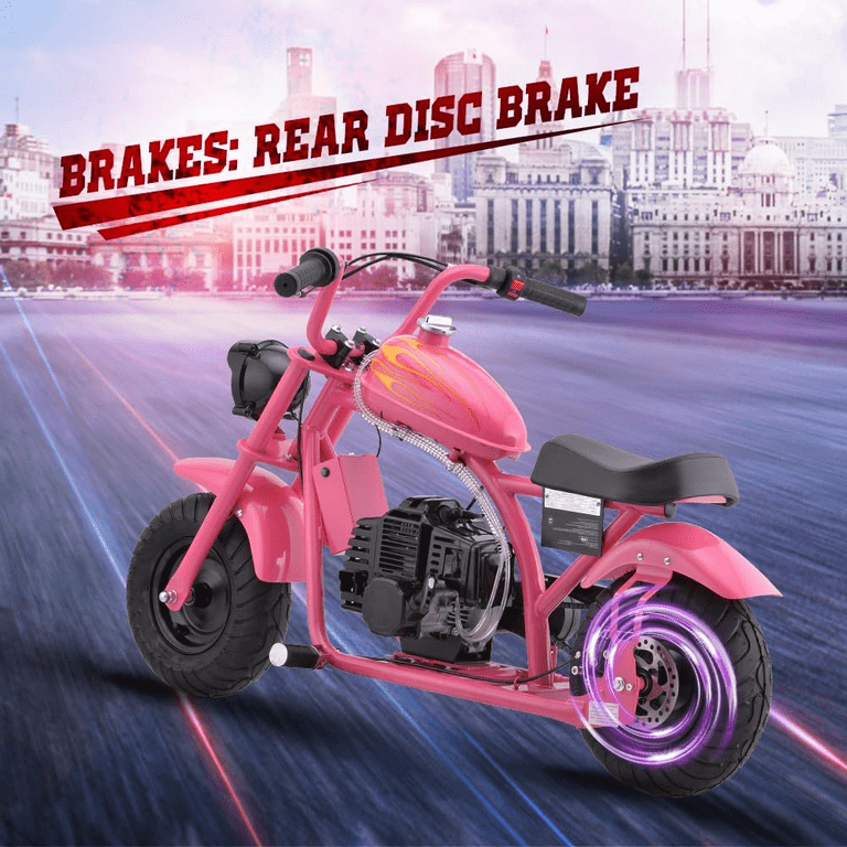 Sunderwell 27 Miles Gas Mini Chopper Bike,49cc 2-Stroke Dirt Bike