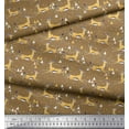 thumbnail image 3 of Soimoi Poly Georgette Fabric Triangle & Impala Deer Animal Print Fabric by The Yard 42 Inch Wide, 3 of 4