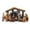 Multicolor, variant on Nativity Set for Easter & Christmas, 12-Piece Holy Family Figurines with Wood Stable - Hand-Painted Resin Miniature Scene for Tabletop Indoor Decor & Gift