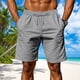 thumbnail image 1 of pstuiky Pantalones cortos para hombre, Pantalones cortos holgados de cinco centavos con cordón para hombre, de color liso, para playa, informales, a la moda Pantalones cortos de golf, 1 of 9
