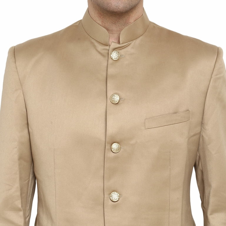 bollywood formal dress men Mens Chef Apparel Designer Style Nehru Polyviscose Bandhgala Suit Egyptian