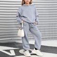 thumbnail image 6 of Enjoytime Girls Two Piece Set Long Sleeve Hooded Sweatshirt Pockets Sweatpants Outfits Fall Winter Soft Casual Sweatsuit Sets, 6 of 7