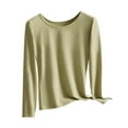 thumbnail image 6 of Censtreet Women's Long Sleeve Top, Fall Basic Cotton Thermal Shirt, Slim Fit Undershirt, Comfortable Base Layer, 6 of 6