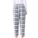thumbnail image 3 of Pantalones de pijama de felpa suave y esponjosa para mujer Inspire Chic, con cuadros, cálidos para invierno, con bolsillos, color gris, 3 of 6