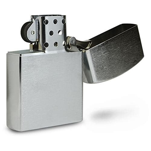 6.5" Jumbo Size Flint Wheel Table Lighter Stainless Steel