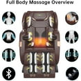 thumbnail image 3 of Real Relax S Track Massage Chair, Full Body Zero Gravity Shiatsu Recliner with Smart Voice Controller, Brown, 3 of 11