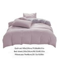 AllSeason Bedding Set 4Piece Washable Solid Color Bed Sheet Duvet