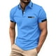 thumbnail image 1 of Camisas de Manga Corta Casual de Color Sólido Cuello Girado Abajo, Blusa de Poliéster Transpirable para el Hogar, Diario Y Cuatro Estaciones, 1 of 5