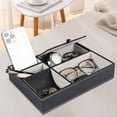 thumbnail image 2 of Mens Valet Tray Nightstand Organizer with 5 Compartments Large Nightstand Organizer Tray Valet Dresser Box Bedside Table Organizer, 2 of 9