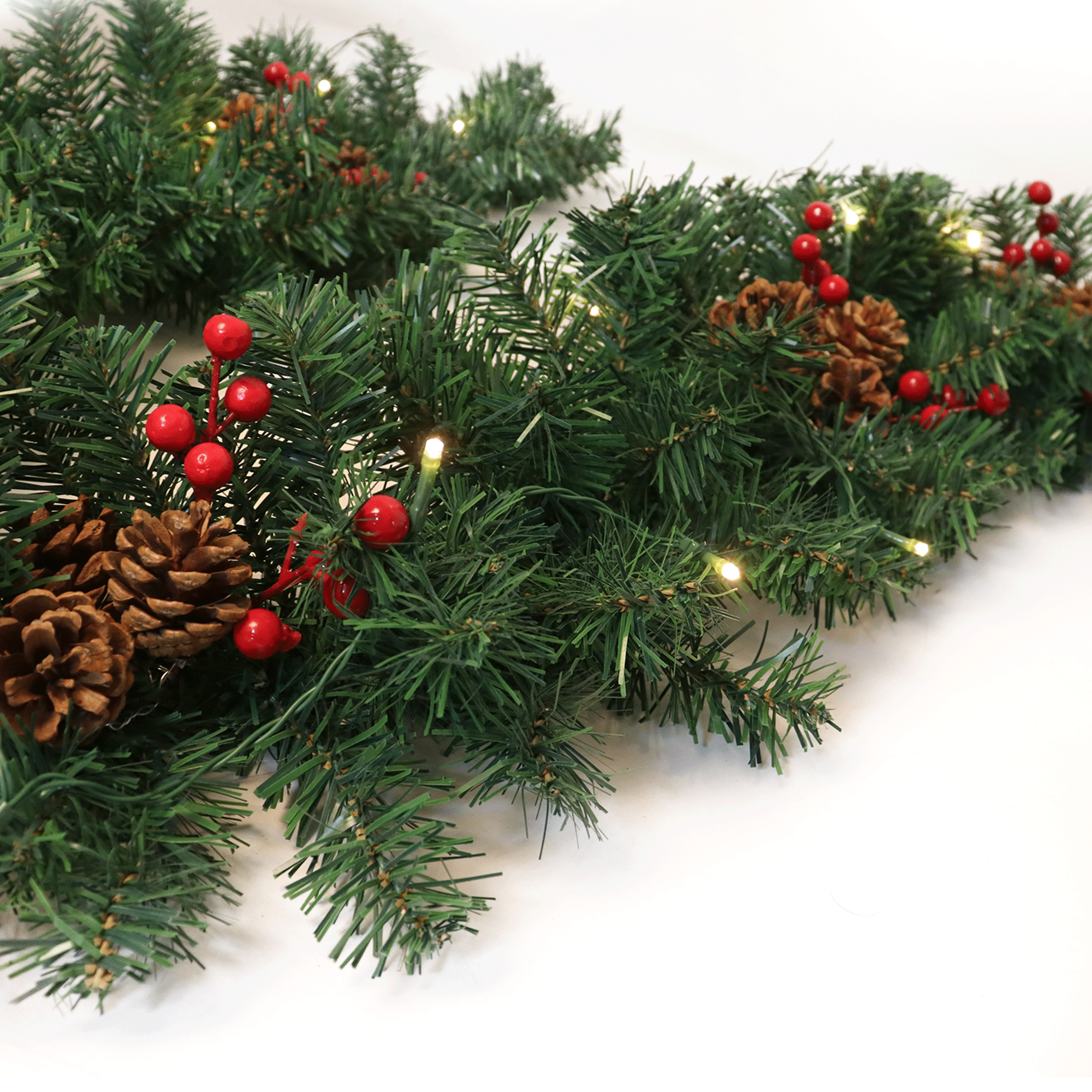 Yexmas 9ft Pre-Lit Christmas Garland with 45 LED Lights photo 3