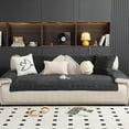 thumbnail image 5 of Solid Color Sofa Cover, Geometric Jacquard Plush Slipcover with Non-Slip Backing, Soft Washable Furniture Protector for Couch, Sectional, 5 of 7