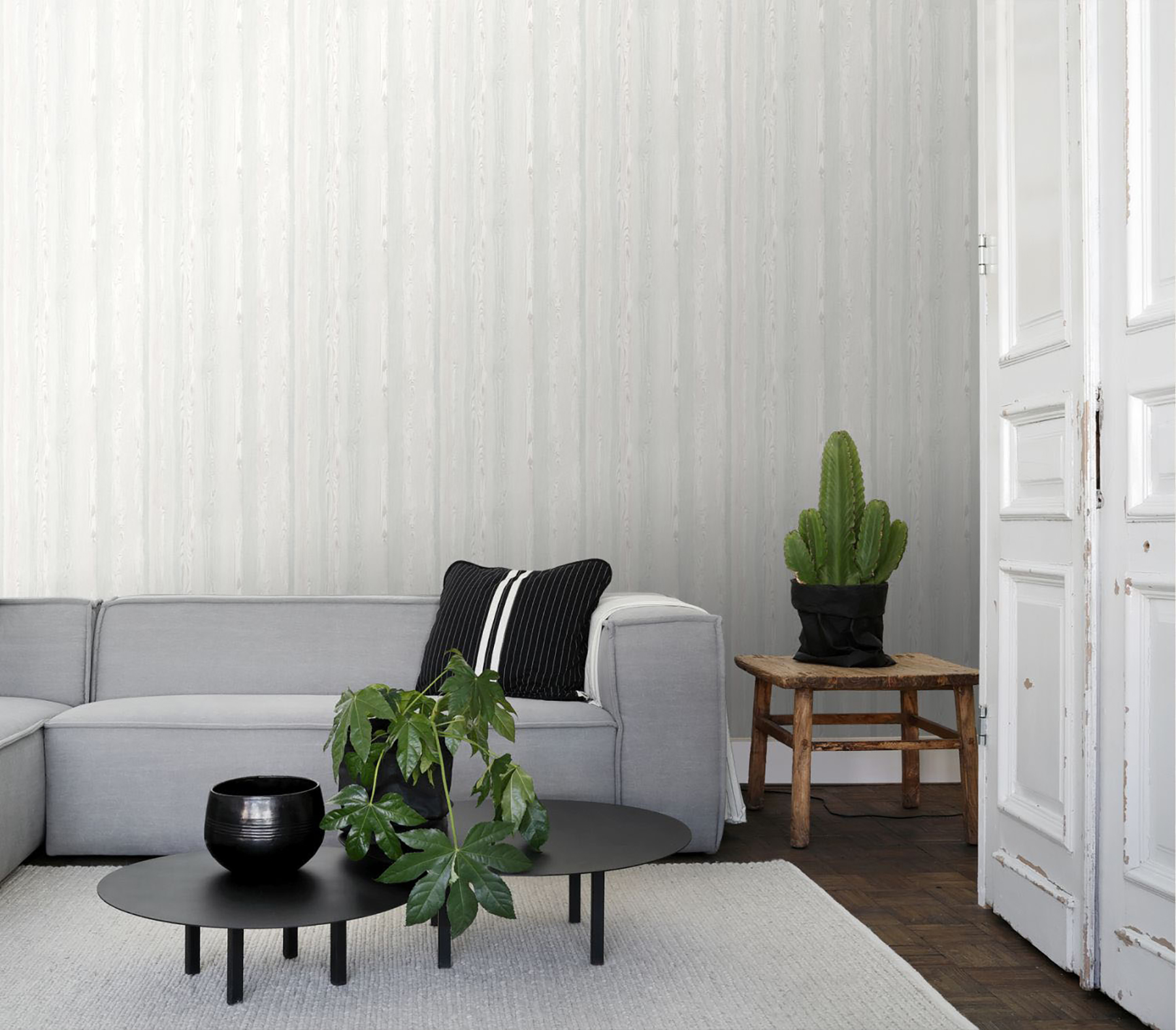 ESTA Home Cady Ivory Wood Panel Wallpaper, 20.5-in by 33-ft