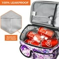 thumbnail image 4 of OPUX Insulated Lunch Bag for Men Women, Leakproof Thermal Lunch Box Work School, Soft Lunch Cooler Bag with Adjustable Shoulder Strap for Adult Kid Boy Girl, Reusable Lunch Pail, Purple Floral, 4 of 8