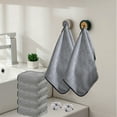 thumbnail image 4 of Paquete de 5 paños de limpieza de microfibra blancos, grandes, multiusos, suaves y absorbentes, para cocina, sin pelusa, para casa, cocina, coche y ventanas, 75 x 35 cm., 4 of 9