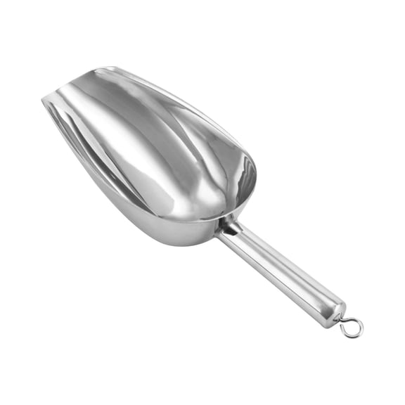 Stainless Steel Ice Scoop, 4# Economy Style Ice Shovel, 12Oz Capacity, 3.5In X 9.8In, For Ice Cubes, Flour, Sugar, Pet Food, Bar, Kitchen, Party