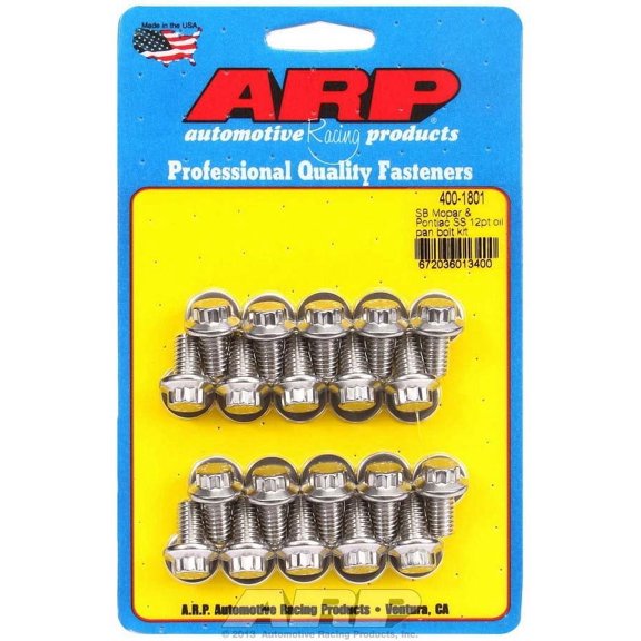 ARP 400-1801 Stainless Steel Oil Pan Bolt Kit