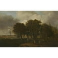 thumbnail image 2 of John Crome 14x11 Black Ornate Wood Framed Double Matted Museum Art Print Titled: Hautbois Common, Norfolk (ca. 1810), 2 of 5