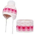 thumbnail image 4 of UngA 2Pcs Kids Winter Hat and Scarf Set Toddler Beanie Hat Fleece Lined Scarf for Boys Girls (Pink,2-8 Years), 4 of 5