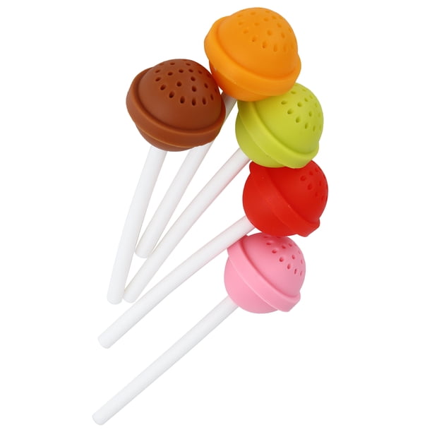 Colador de hojas sueltas, 5 piezas, infusor de té, colador de té de silicona, accesorios de té de alta capacidad