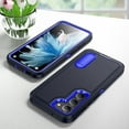 thumbnail image 6 of Allytech Rugged Case Compatible with Samsung Galaxy S22 Plus with Hidden Kickstand, [Military Grade Drop Protection] Soft TPU Hard PC Bumper Non-Slip Shockproof Full Protective Case, Blue+Navy, 6 of 8