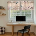 thumbnail image 5 of Vintage Spring Floral Tier Curtains 24 Inch Length, Elegant Flowers Butterflies Farmhouse Cafe Short Curtains for Bathroom Over Sink, Small Kitchen Curtain Light Filtering Drapes 2 Panels 27.5"Wx24"L, 5 of 8