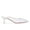 White, variant on YDN Women Ornamental Buckle Pointed Toe Mules Slip on Kitten Low Heels Elegant Work Party Backless Pumps Size 7 Yellow