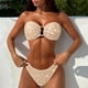 thumbnail image 1 of Trajes de baño para mujer, conjunto sólido para mujer, traje de baño de dos piezas con sujetador relleno, ropa de playa con lentejuelas, trajes de baño para mujer, trajes de baño para mujer, traje de, 1 of 7