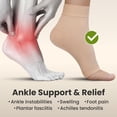 thumbnail image 5 of Ankle Compression Sleeve 30mmHg L Unisex Beige 20 For swelling 20-30 mmHg, 5 of 5