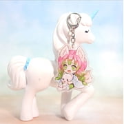 ZILEFSILK 11PCS Cute Anime Demon Slayer Keychain Acrylic Key Chain Figure Set Merch