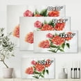 thumbnail image 4 of Designart ' Orange VIntage Roses With Green Leaves ' Traditional Canvas Wall Art Print, 4 of 4